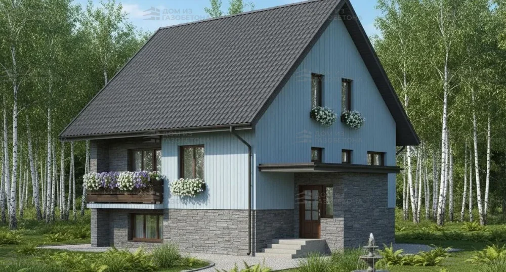 Проект Двухэтажный дом 11 на 10, 139 м2