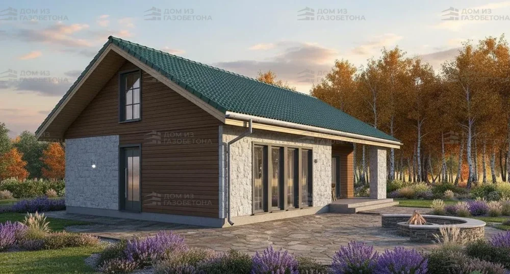 Проект Одноэтажный дом 14 на 12, 110 м2