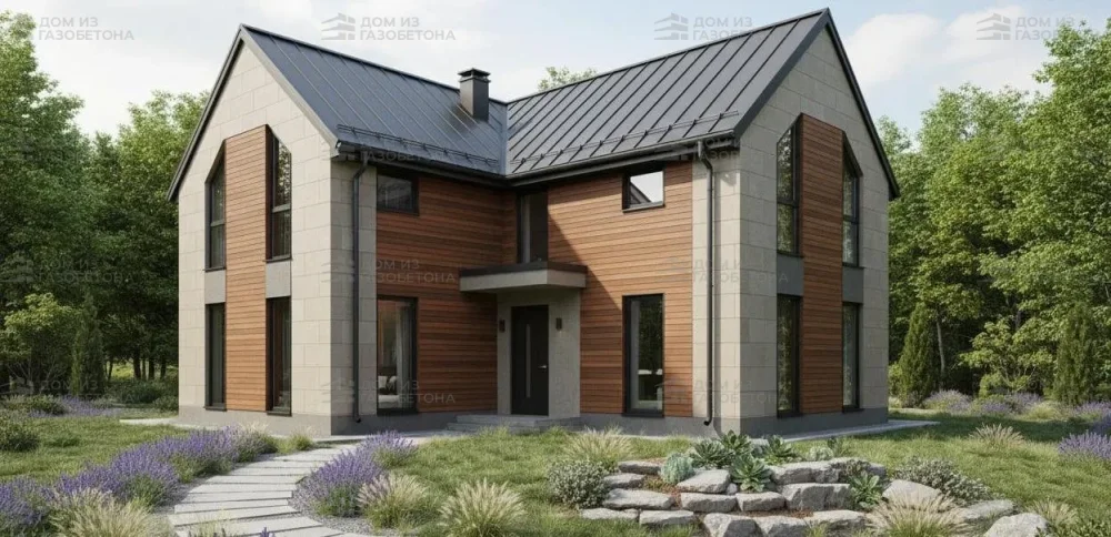 Проект Двухэтажный дом 16 на 9, 177 м2