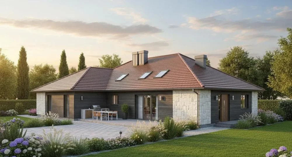 Проект Одноэтажный дом 23 на 15, 127 м2