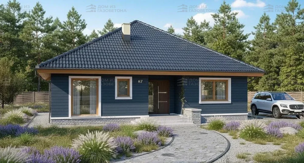 Проект Одноэтажный дом 13 на 14, 115 м2