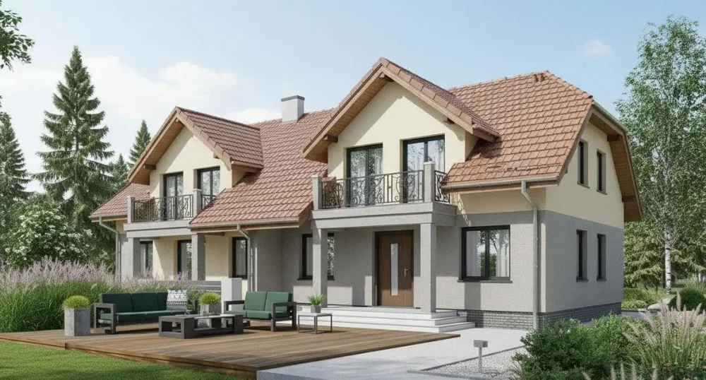 Проект Двухэтажный дом 19 на 13, 288 м2