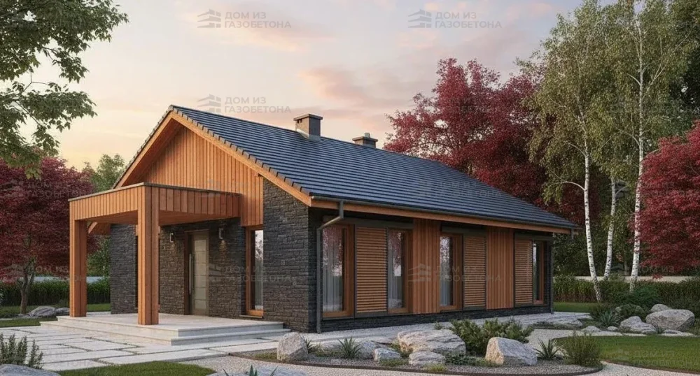 Проект Одноэтажный дом 15 на 13, 124 м2