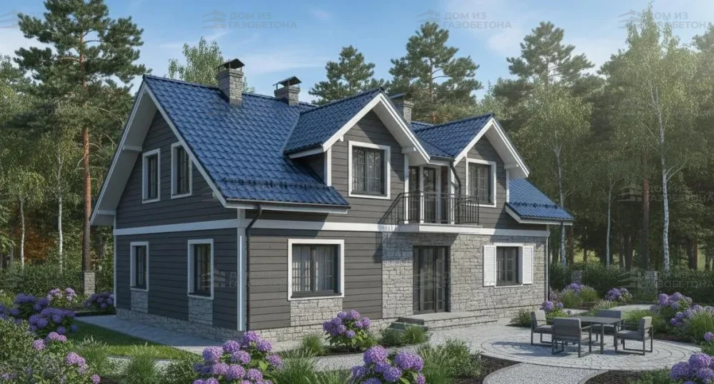 Проект Двухэтажный дом 16 на 12, 266 м2