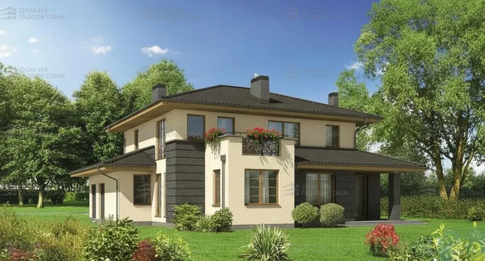 Проект Двухэтажный дом 15 на 14, 201 м2