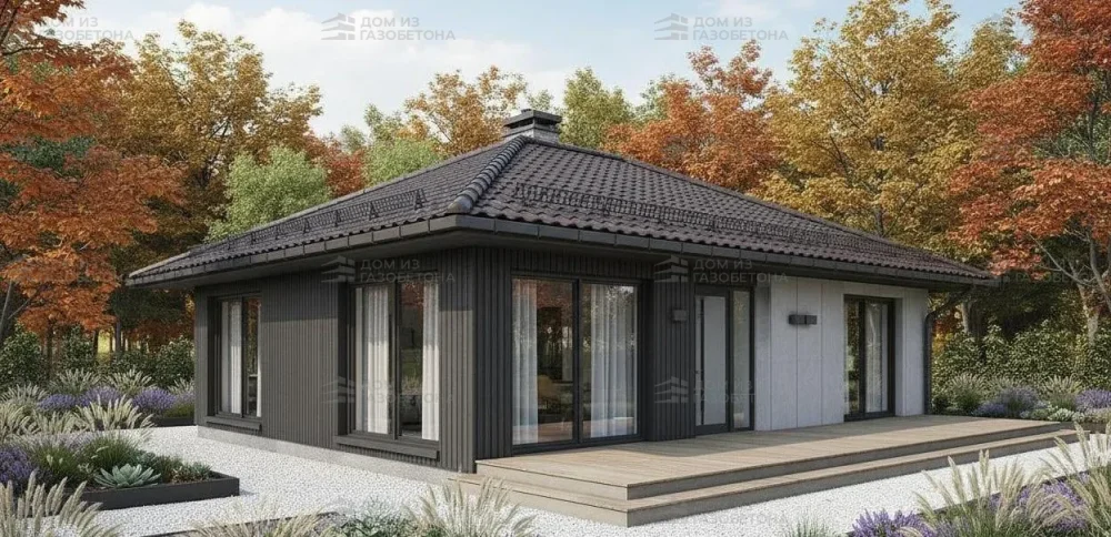 Проект Одноэтажный дом 11 на 9, 73 м2